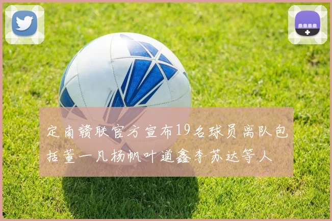 定南赣联官方宣布19名球员离队包括董一凡杨帆叶道鑫李苏达等人